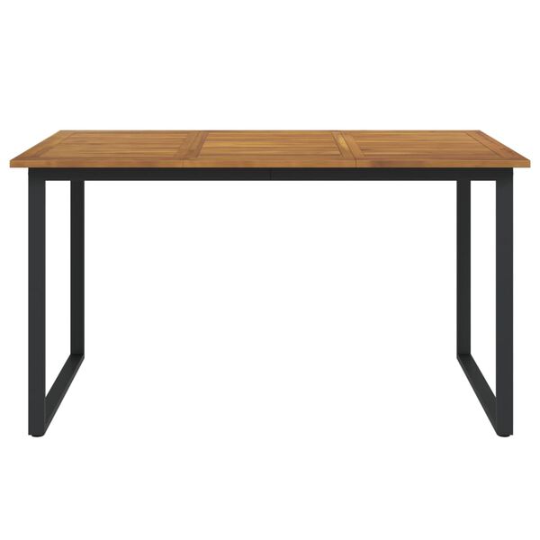 vidaXL Garden Table with U-shaped Legs 140x80x75 cm Solid Wood Acacia