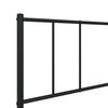 vidaXL Metal Bed Frame without Mattress with Headboard Black 100x200cm