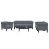 vidaXL 3 Piece Sofa Set Dark Grey Velvet
