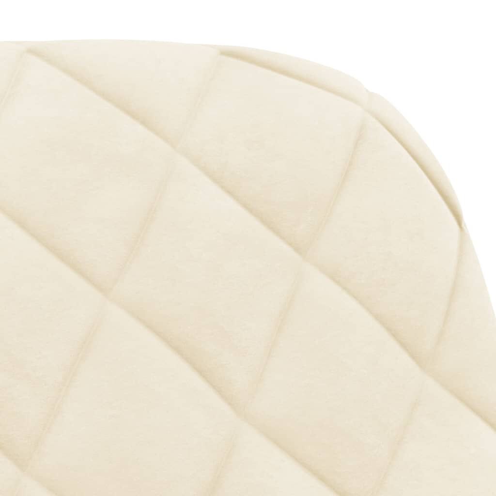 vidaXL Dining Chairs 2 pcs Cream Velvet