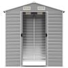 vidaXL Garden Shed Light Grey 191x130x198 cm Galvanised Steel
