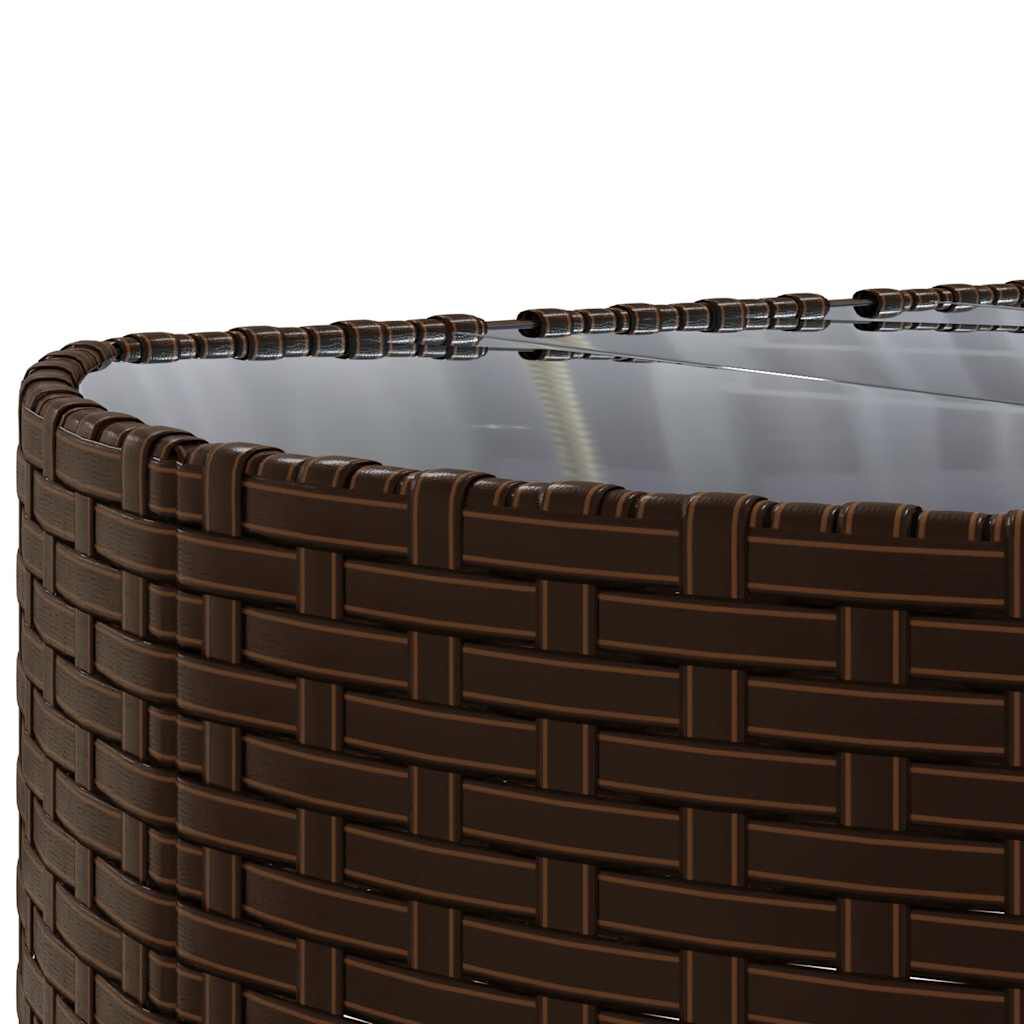 vidaXL 8 Piece Garden Sofa Set with Cushions Brown Poly Rattan