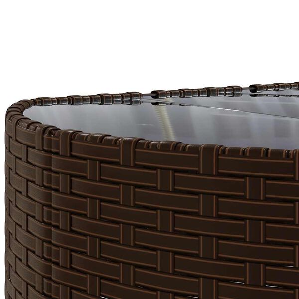 vidaXL 8 Piece Garden Sofa Set with Cushions Brown Poly Rattan