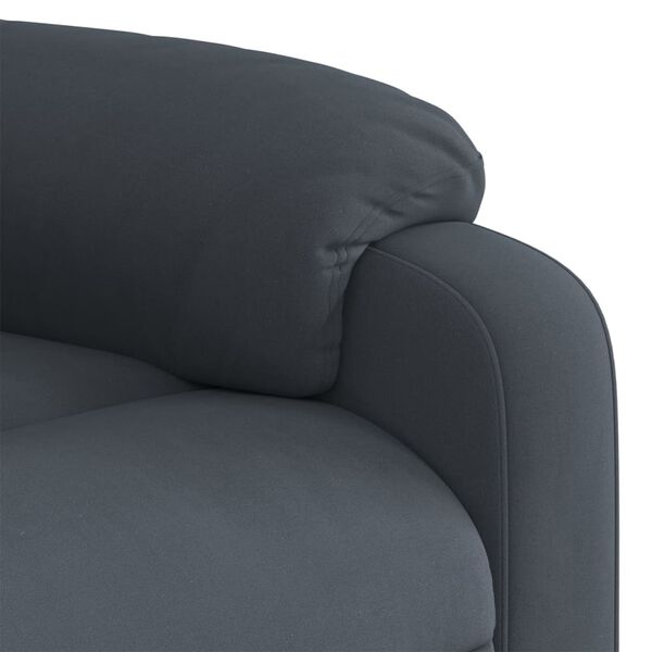 vidaXL Stand up Massage Recliner Chair Dark Grey Velvet