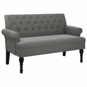 vidaXL Bench with Backrest Dark Grey 120x62x75.5 cm Fabric
