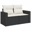 vidaXL 5 Piece Garden Sofa Set with Cushions Black Poly Rattan