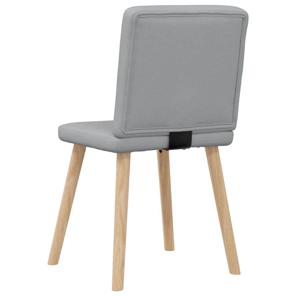 vidaXL Dining Chairs 2 pcs Light Grey Fabric