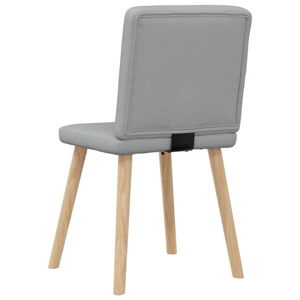vidaXL Dining Chairs 2 pcs Light Grey Fabric