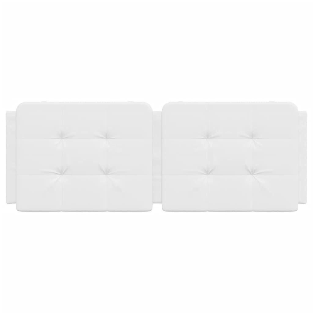 vidaXL Headboard Cushion "Zadar" White 137 cm Double Faux Leather