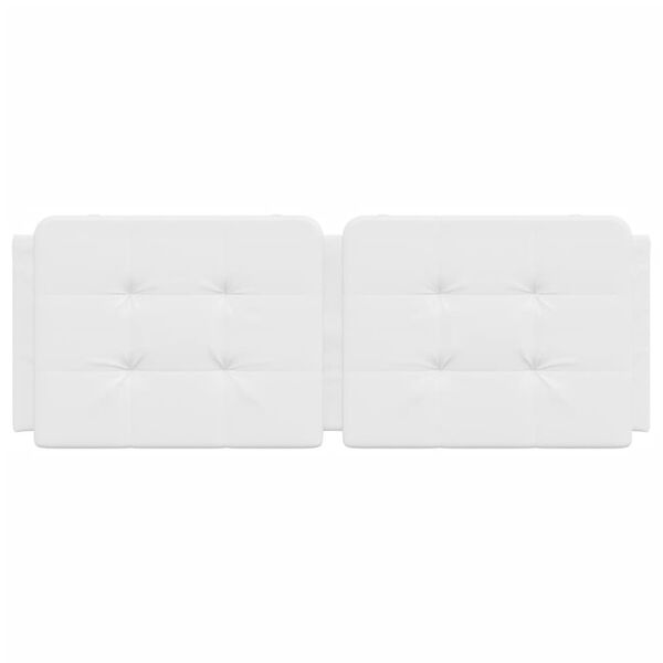 vidaXL Headboard Cushion "Zadar" White 137 cm Double Faux Leather