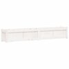 vidaXL Garden Planters 2 pcs White Solid Wood Pine