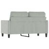 vidaXL 2-Seater Sofa Light Grey 120 cm Velvet