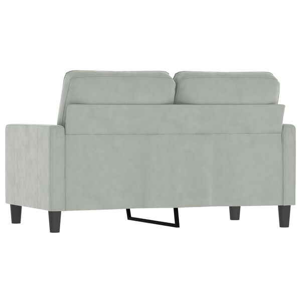 vidaXL 2-Seater Sofa Light Grey 120 cm Velvet