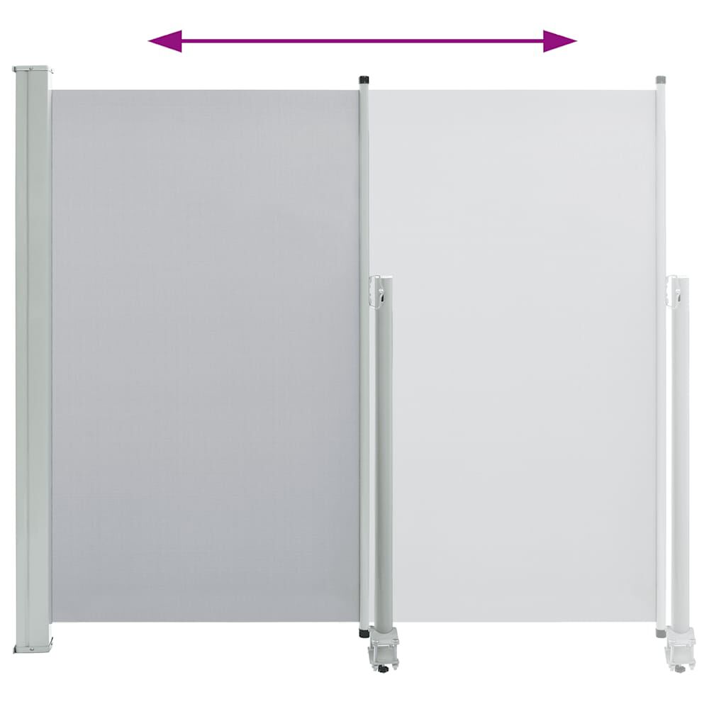 vidaXL Patio Retractable Side Awning 140 x 300 cm Grey