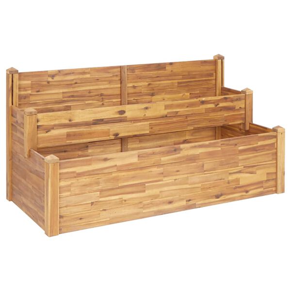 vidaXL 2-Tier Garden Planter 160x75x84 cm Solid Acacia Wood