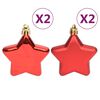 vidaXL 108 Piece Christmas Bauble Set Red and White