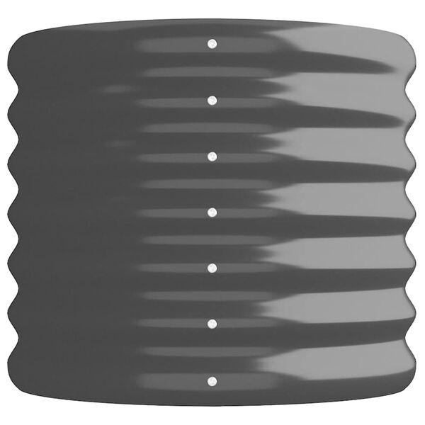 vidaXL Garden Raised Bed Galvanised Steel 224x40x36 cm Anthracite