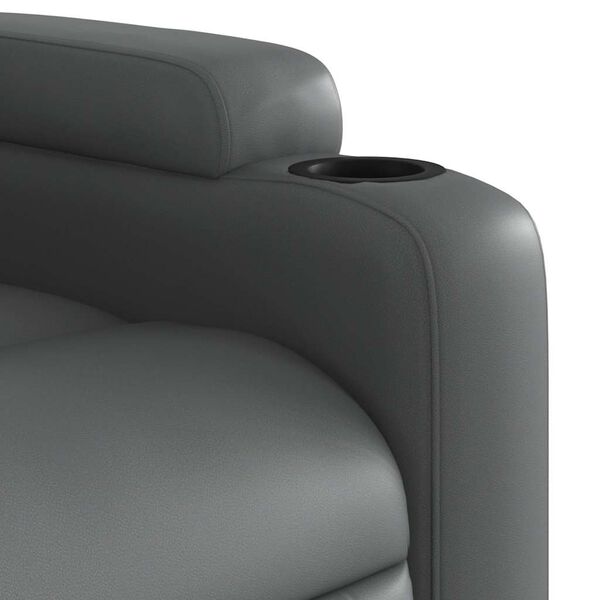 vidaXL Electric Stand up Recliner Chair Grey Faux Leather