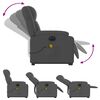 vidaXL Electric Stand up Massage Recliner Chair Dark Grey Fabric
