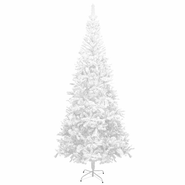 vidaXL Artificial Pre-lit Christmas Tree with Ball Set L 240 cm White