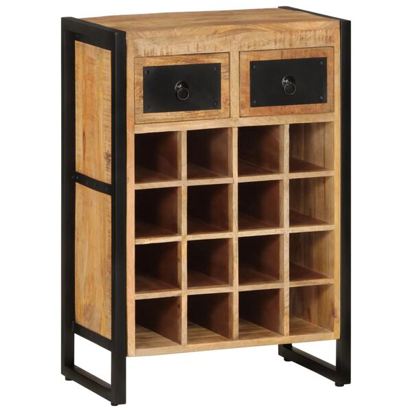 vidaXL Wine Rack for 16 Bottles Solid Wood Mango