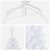 vidaXL Artificial Pre-lit Christmas Tree with Thick Branches White 180 cm