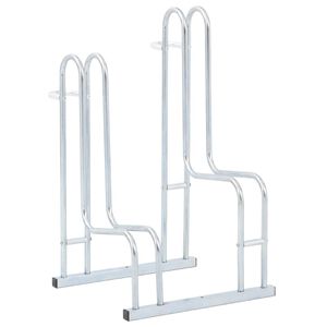 vidaXL Bicycle Stand for 2 Bikes Floor Freestanding Galvanised Steel