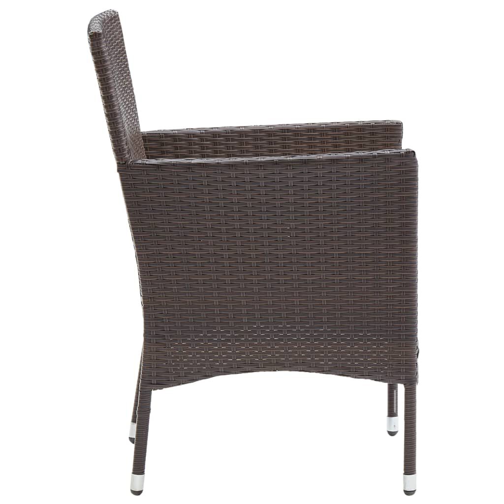 vidaXL 3 Piece Garden Dining Set Brown