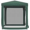 vidaXL Party Tent with 4 Mesh Sidewalls Green 2x2 m HDPE
