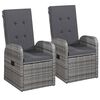 vidaXL 3 Piece Garden Dining Set Grey