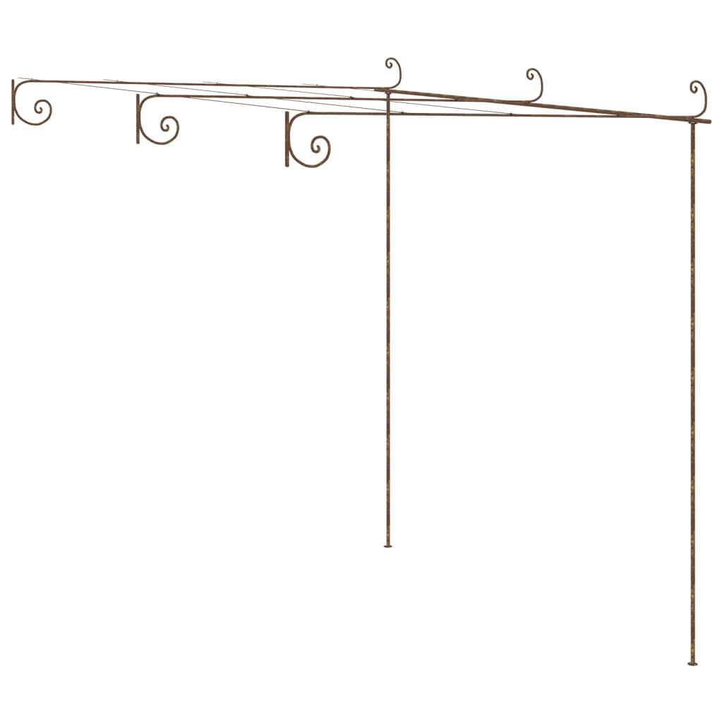 vidaXL Garden Pergola Antique Brown 3x3x2.5 m Iron