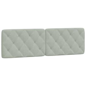 vidaXL Headboard Cushion Light Grey 152 cm Velvet