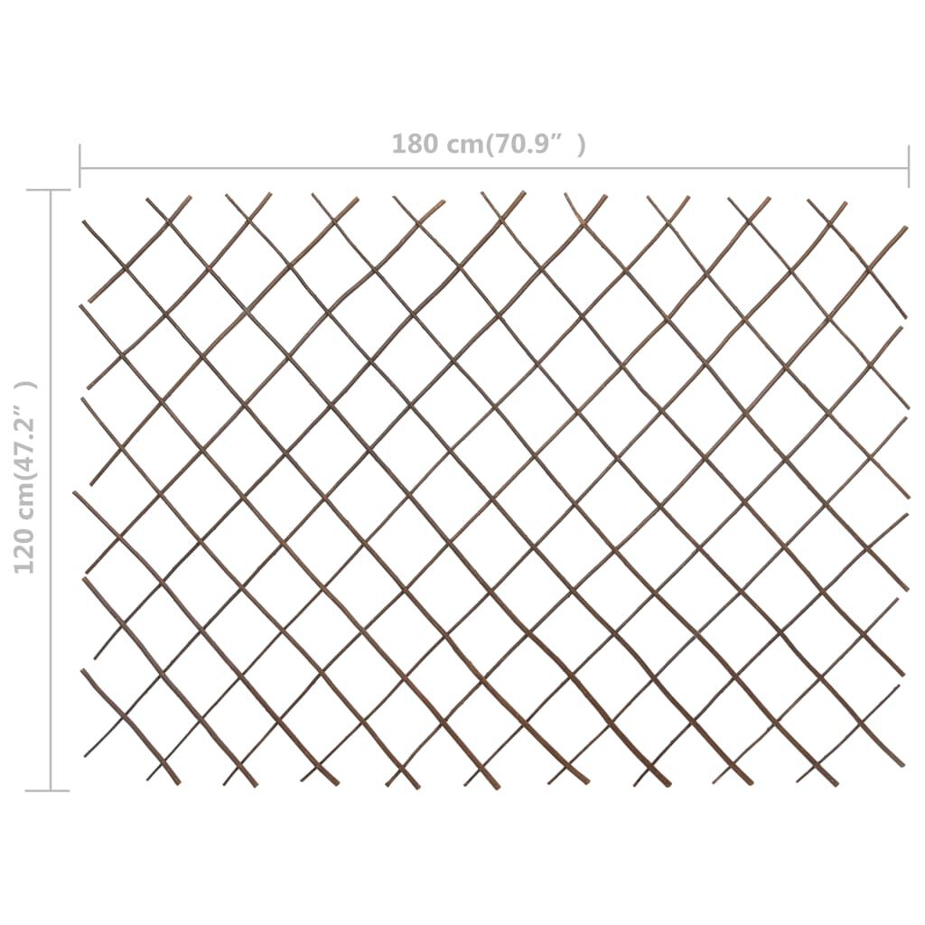 vidaXL Willow Trellis Fences 5 pcs 180x120 cm