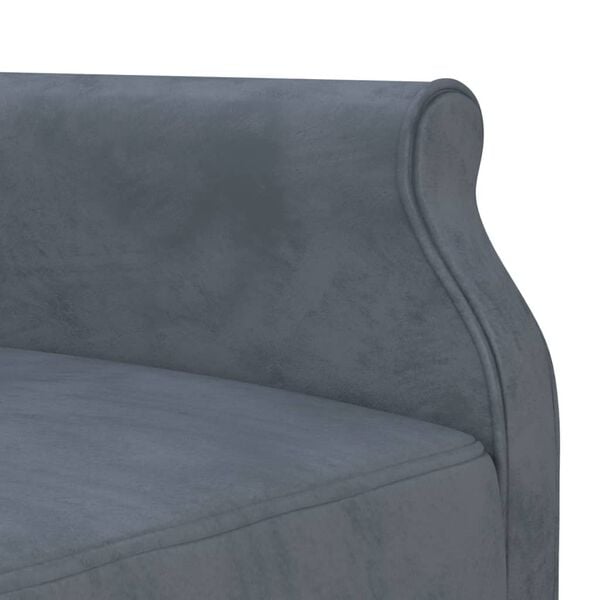 vidaXL L-shaped Sofa Bed Dark Grey 271x140x70 cm Velvet