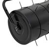 vidaXL Garden Lawn Roller Pull with Aerator Clamps Black 63 L Iron and Steel