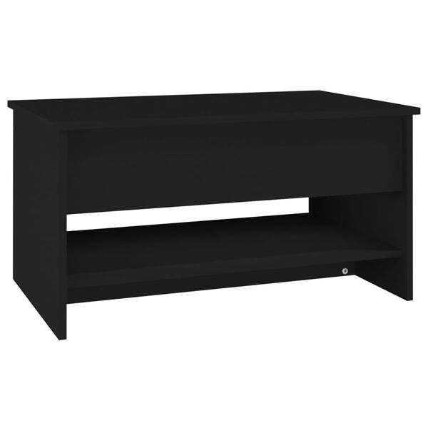 vidaXL Coffee Table Black 80x50x40 cm Engineered Wood