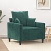 vidaXL Sofa Chair Dark Green 60 cm Velvet