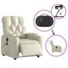 vidaXL Electric Massage Recliner Chair Cream Faux Leather