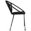 vidaXL Garden Chairs 2 pcs PVC Rattan Black
