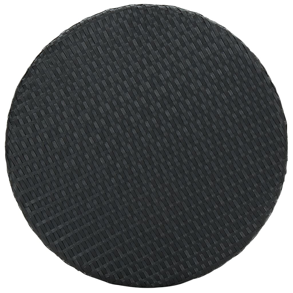 vidaXL Garden Table Black 60.5x106 cm Poly Rattan