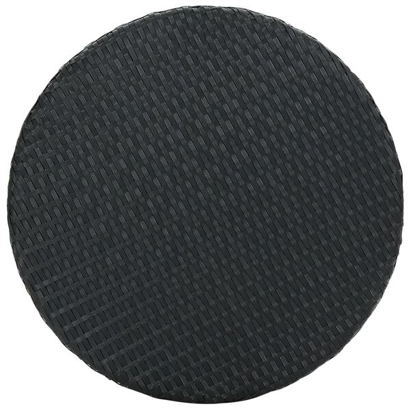vidaXL Garden Table Black 60.5x106 cm Poly Rattan