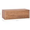vidaXL Wall-mounted Bathroom Cabinet 90x45x30 cm Solid Teak Wood
