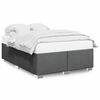 vidaXL Bed Frame without Mattress Dark Grey&nbsp;Queen Fabric