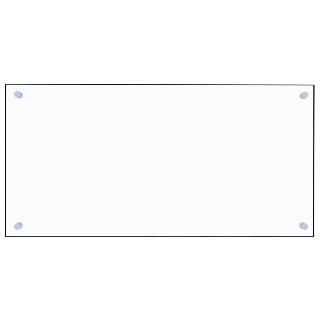 vidaXL Kitchen Backsplash Transparent 80 x 40 cm Tempered Glass