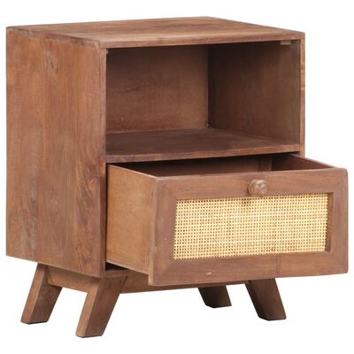 vidaXL Bedside Cabinet 40x30x50 cm Solid Mango Wood