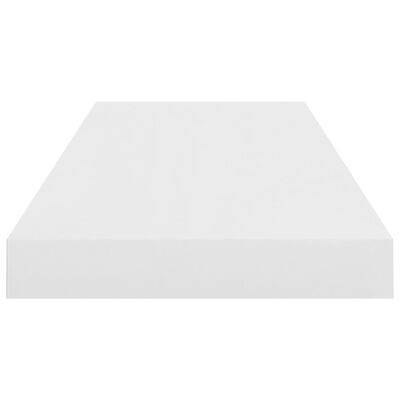 vidaXL Floating Wall Shelf High Gloss White 60x23.5x3.8 cm MDF