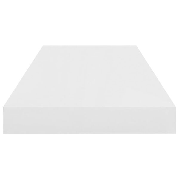 vidaXL Floating Wall Shelf High Gloss White 60x23.5x3.8 cm MDF