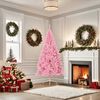 vidaXL Artificial Half Christmas Tree with Stand Pink 180 cm PVC