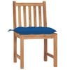 vidaXL Garden Chairs 4 pcs with Cushions Solid Teak Wood