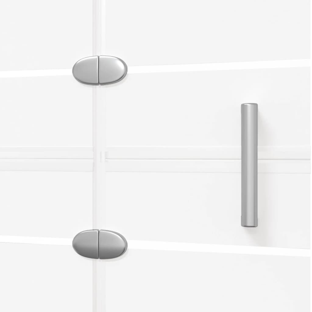 vidaXL Folding Shower Enclosure ESG 100x140 cm White